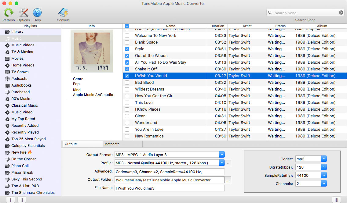 Convert Apple Music, AA/AAX to MP3/M4A on Mac