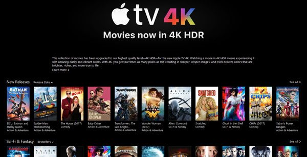 4K HDR Movies for Apple TV