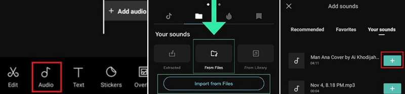 how to add a spotify song to capcut