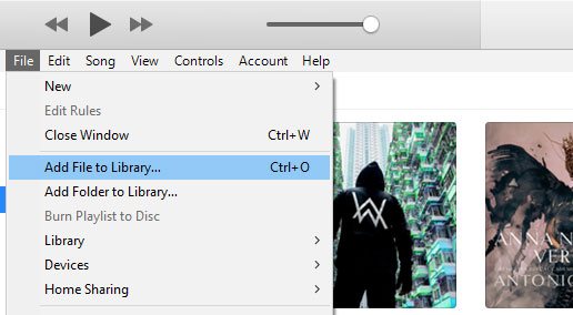 Add songs to iTunes Library