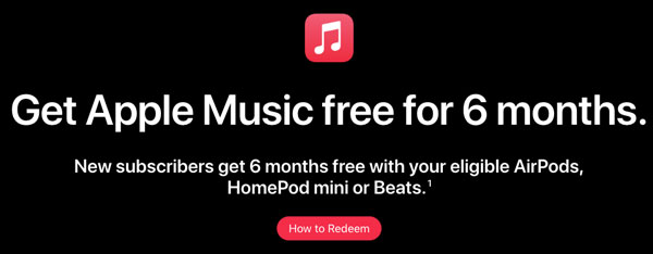 Apple Music 6-month free trial