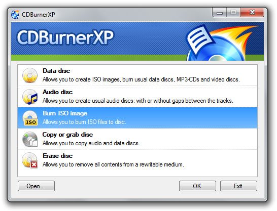 CDBurnerXP Startup
