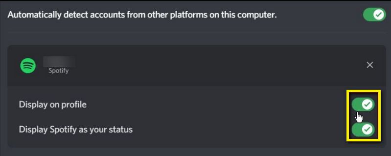 display spotify on discord pc