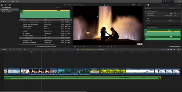 Add background music to Final Cut Pro