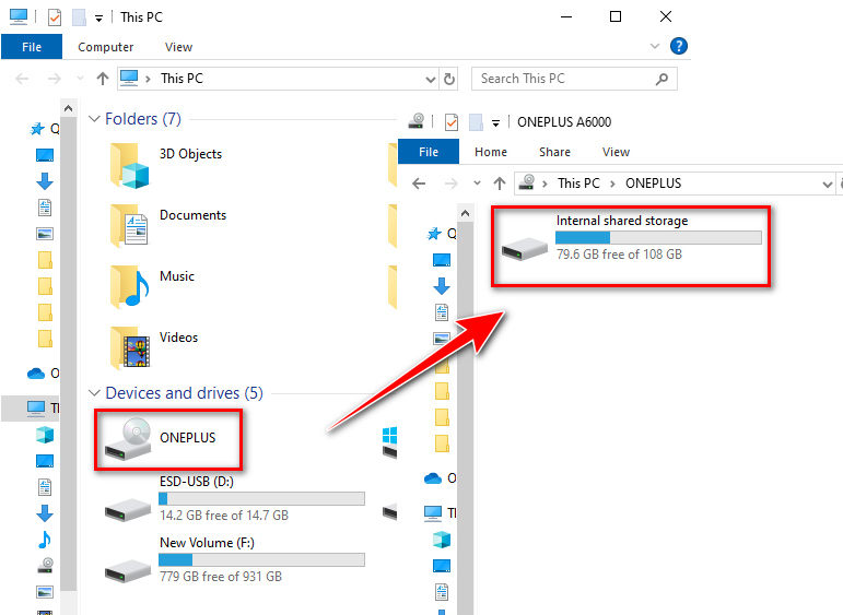 browse android drive on pc