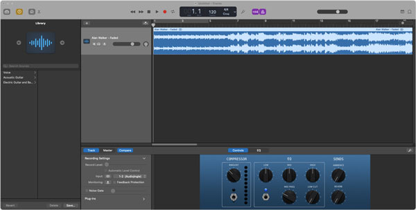 Drag and drop a song to GarageBand