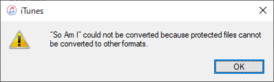 Failed to convert Apple Music to MP3 with iTunes