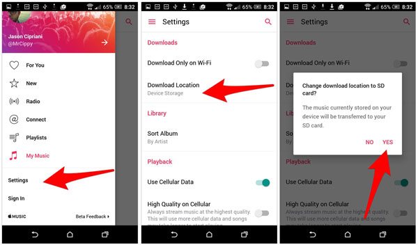將Apple Music移動到Android上的SD卡