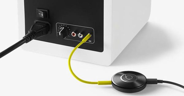 Schließen Sie Chromecast Audio an das Gerät an