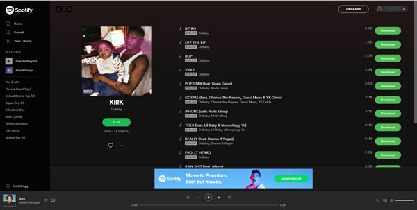Extension Player for Spotify