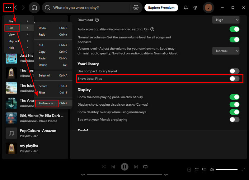 desktop spotify settings