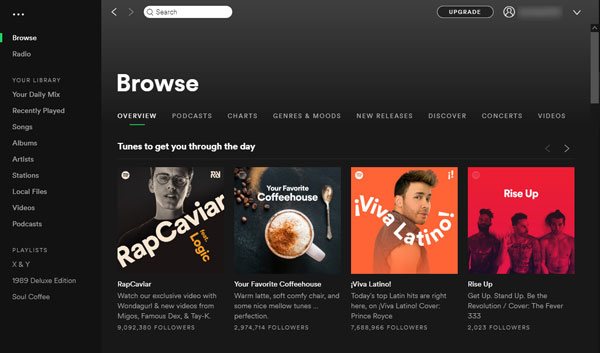 Browse Spotify