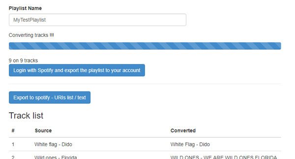Convert Text Playlist to Spotify Playlist