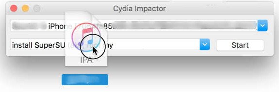 Drag IPA files to Cydia Impactor