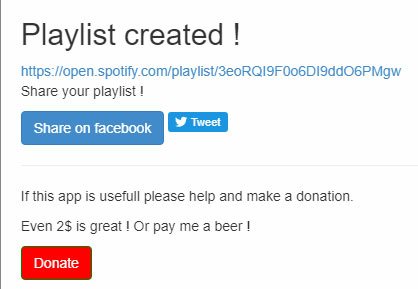 Spotify Playlist Created
