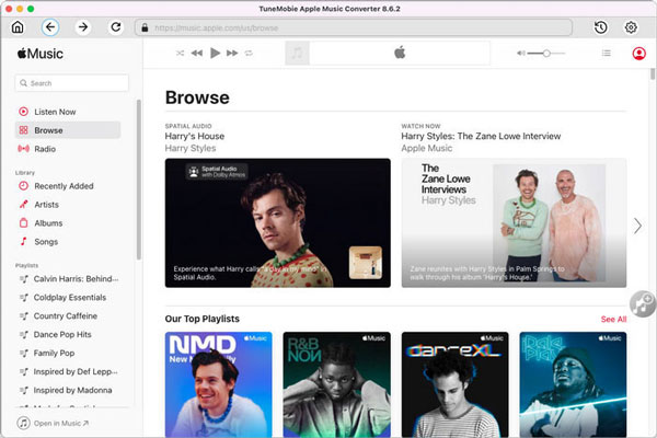 TuneMobie Apple Music Converter for Mac interface