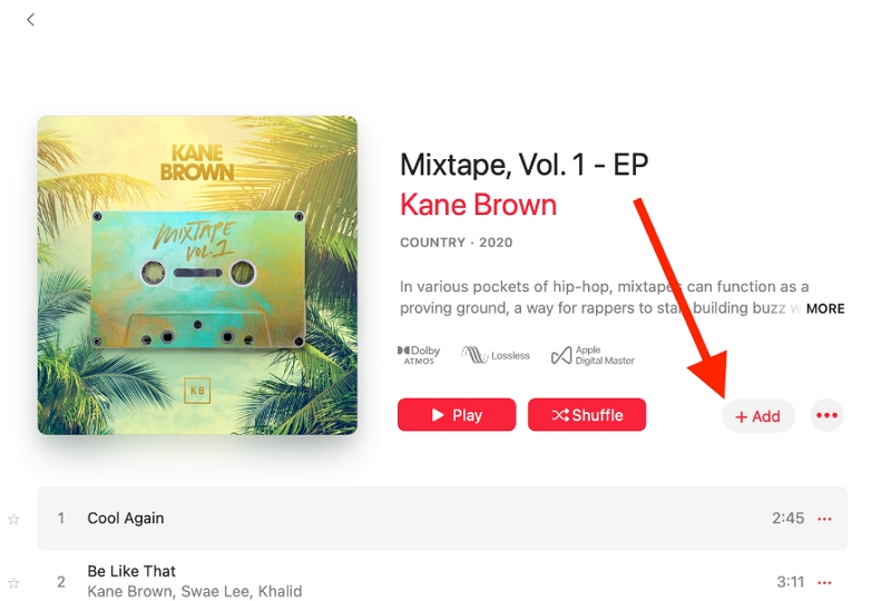 add apple music to library desktop