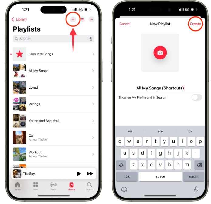 create a new playlist