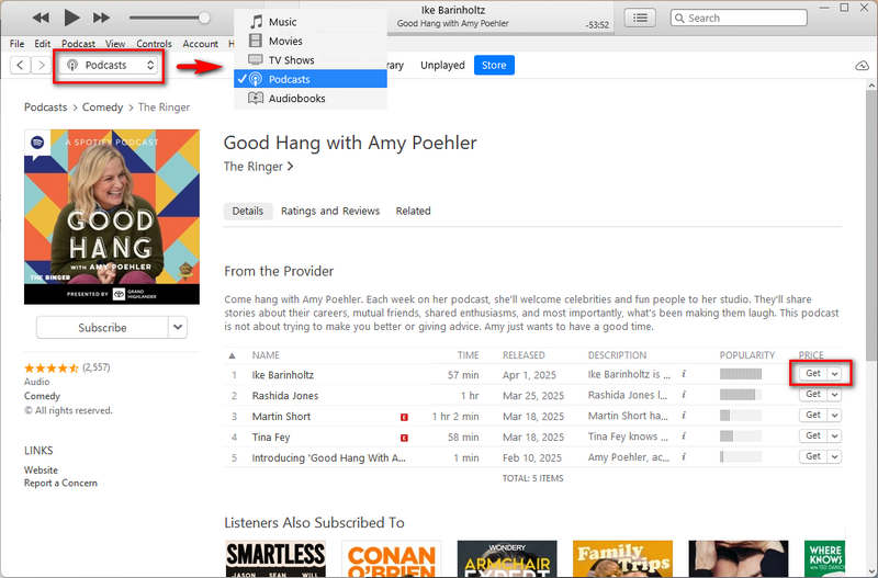 download apple podcast free with itunes