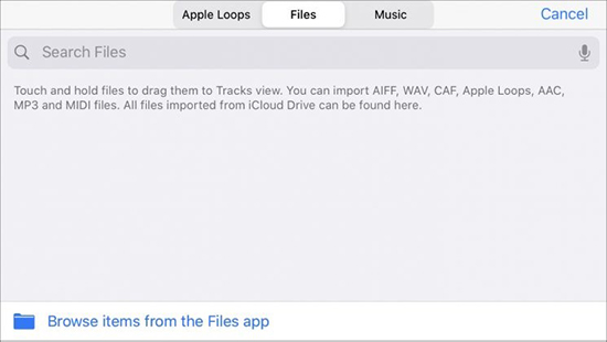 import apple music songs to garageband on iphone