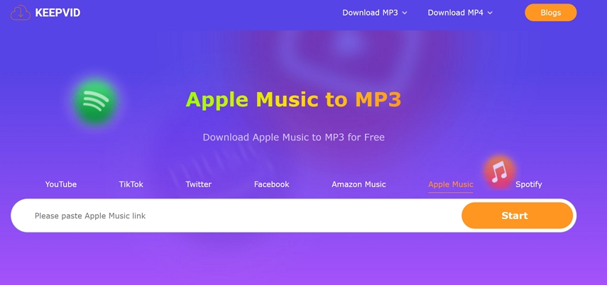 convert apple music playlist to mp3 online with keepvid