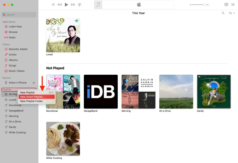 new smart playlist