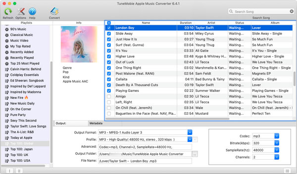 Choose Apple Music songs on Mac