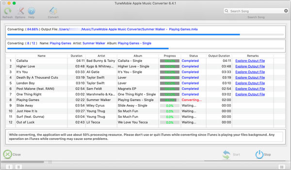 Convertir Apple Musique en M4A