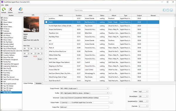 TuneMobie Apple Music Converter界面