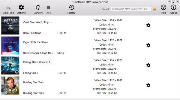 M4V Conversion Liste