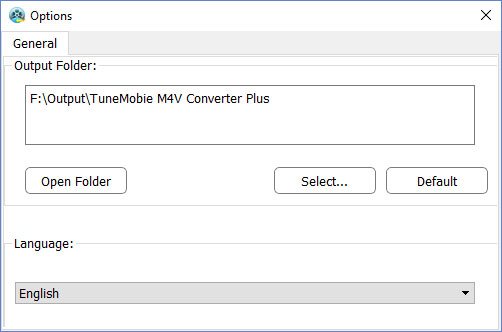 TuneMobie M4V Converter Plus選項