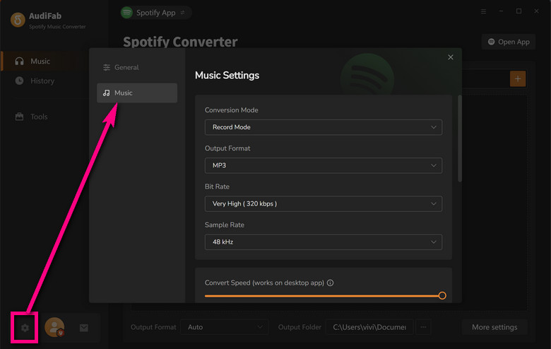 audifab spotify music converter 320kbps
