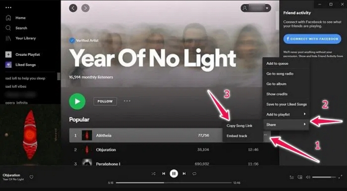 copy spotify link desktop
