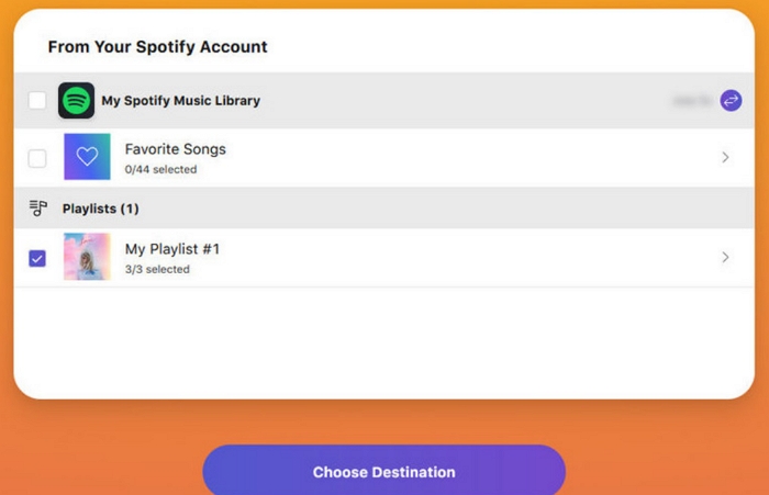 select spotify playlist