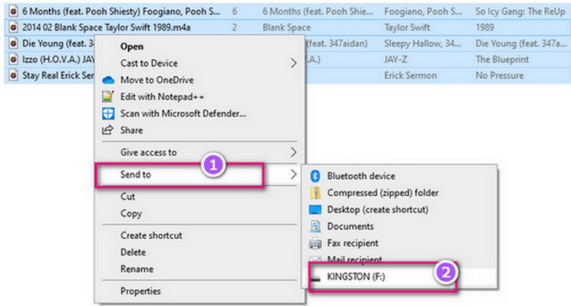 transfer spotify music to usb win