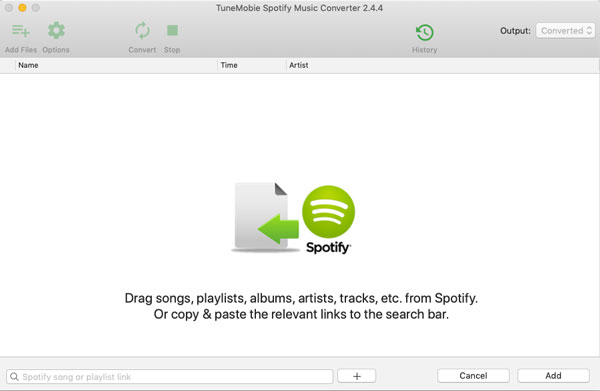 添加歌曲到TuneMobie Spotify Music Converter for Mac