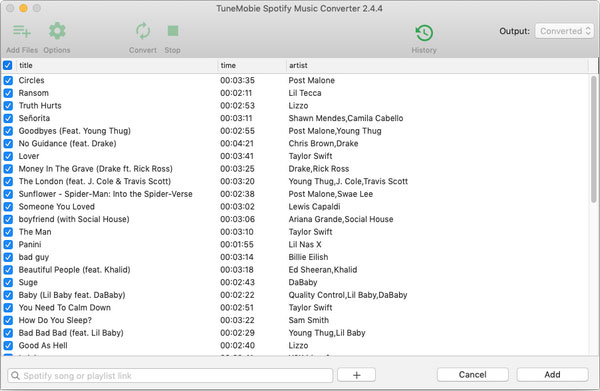 Ziehen Sie Spotify-Songs und legen Sie sie in Spotify Music Converter ab