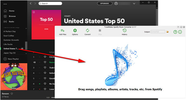 Faites glisser la musique de Spotify vers Spotify Music Converter