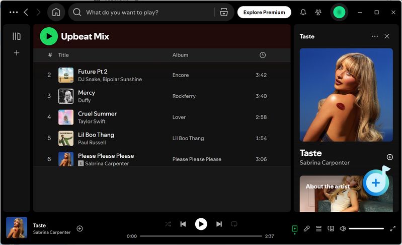 add spotify songs